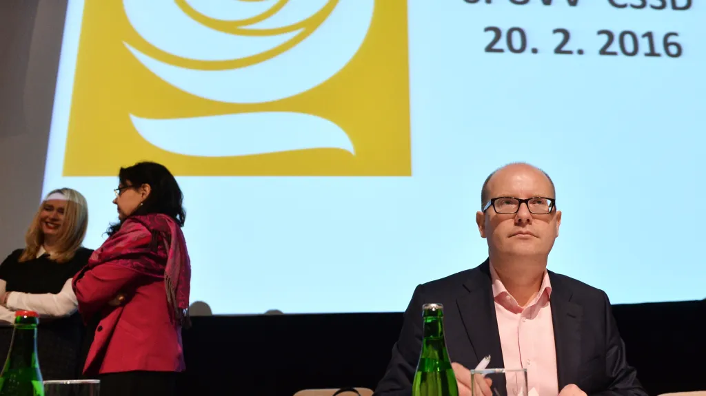 Bohuslav Sobotka na zasedání předsednictva ČSSD