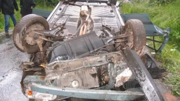 Vrak vozu po nehodě