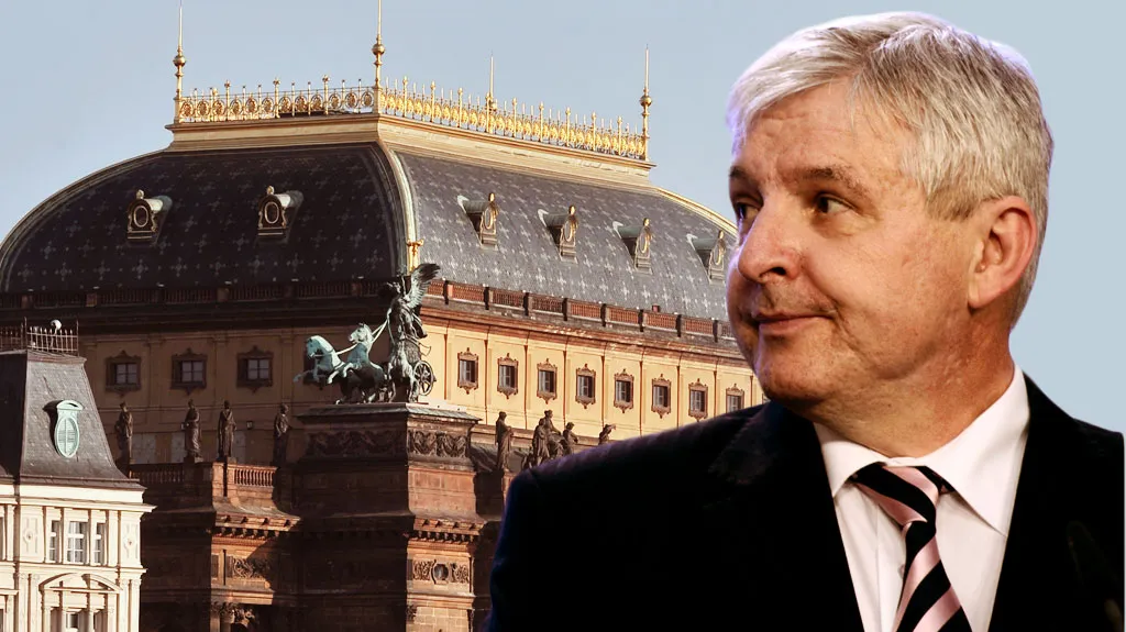 Jiří Rusnok a budova Národního divadla