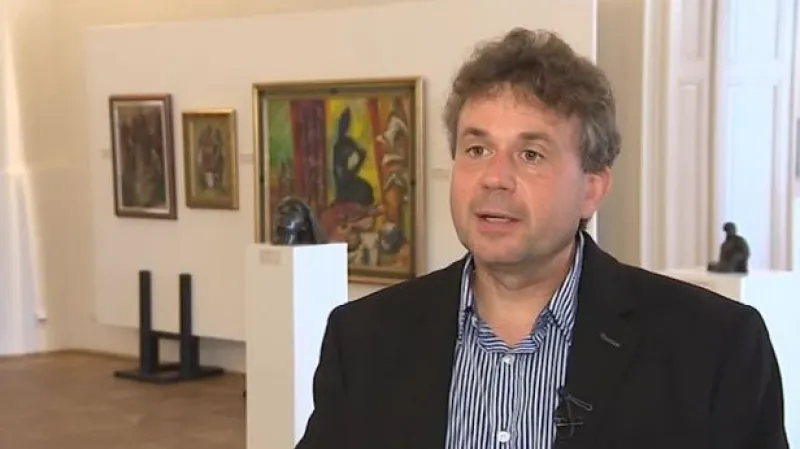 O výstavě hovoří ředitel MKS Holešov Pavel Chmelík