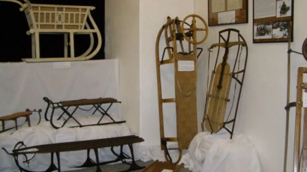 Sáňky ve vrchlabském muzeu