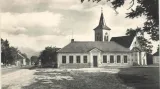 Kostel sv. Linharta v Mušově v roce 1957
