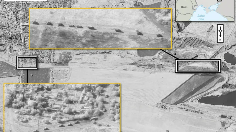 NATO zveřejnilo satelitní snímky dokazující přítomnost ruských jednotek na Ukrajině