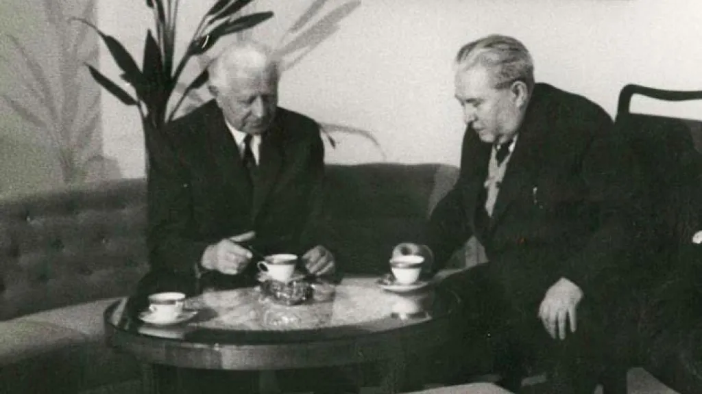Ludvík Svoboda a Jaroslav Seifert