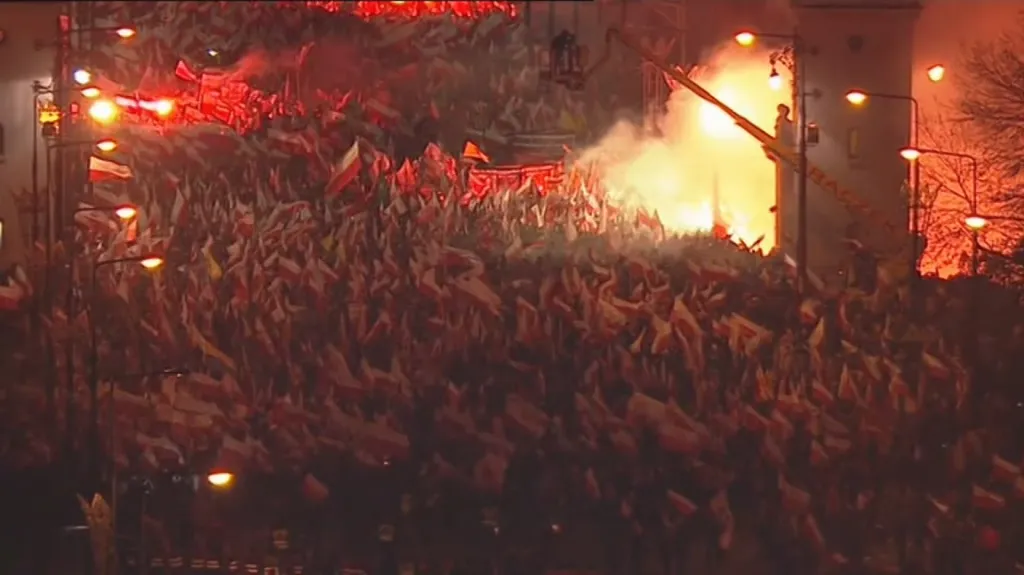 Pochod spolupořádaný krajně pravicovou stranou Národní hnutí