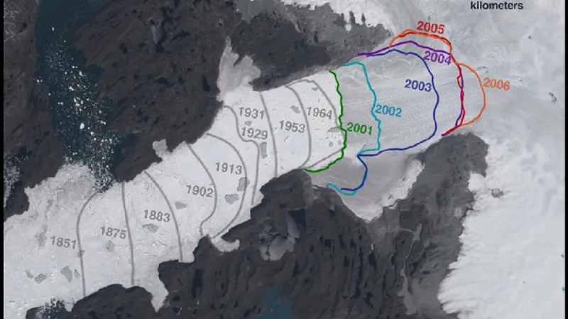 Ústup ledovce Jakobshavn