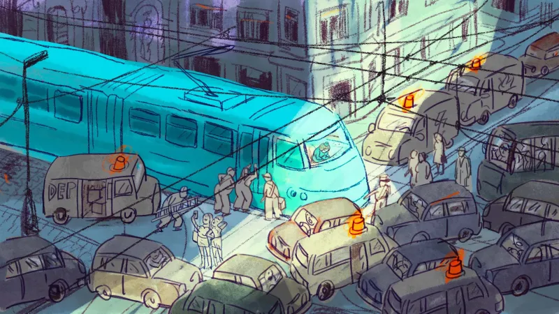 Snímek z filmu Noční tramvaj