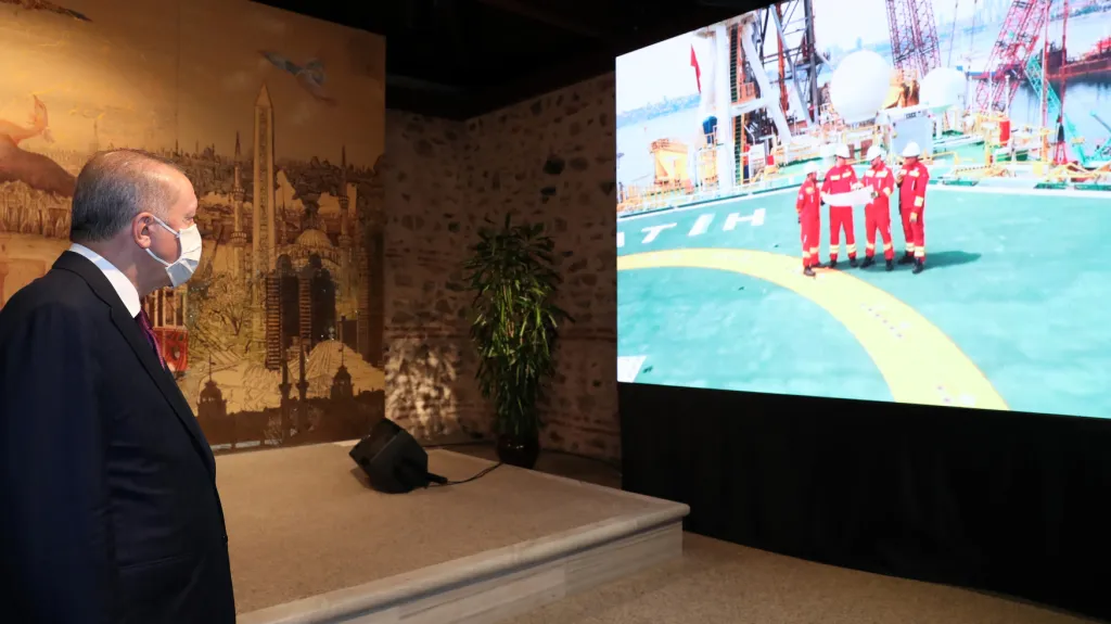 Turecký prezident Erdogan informuje o velkém nalezišti plynu