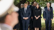 Zleva místopředseda Poslanecké sněmovny Aleš Juchelka (ANO), šéfka sněmovny Markéta Pekarová Adamová (TOP 09) a předseda Senátu Miloš Vystrčil (ODS)