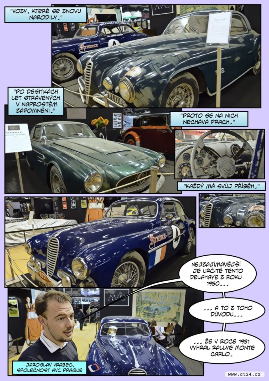 Věhlasný autosalon veteránů v Paříži vystavoval letos i české automobily