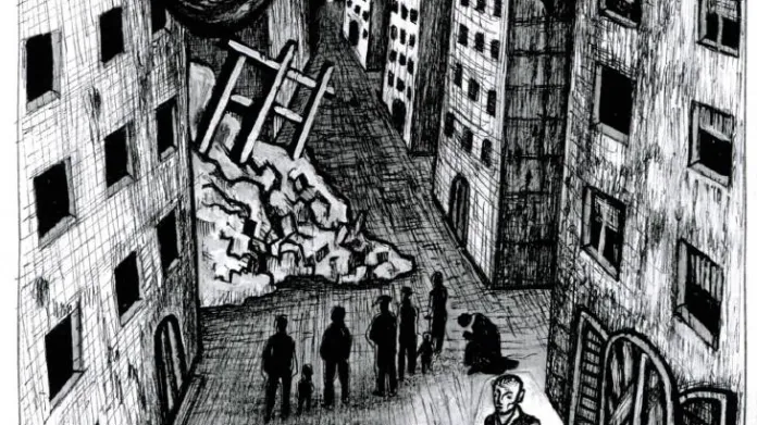 Z ilustrací Jaroslava Róny k Orwellově 1984