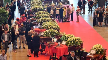 Státní pohřeb obětí ze zříceného Morandiho mostu v Janově