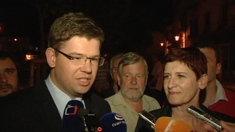 Jiří Pospíšil po příjezdu do Plzně na zasedání regionální rady ODS