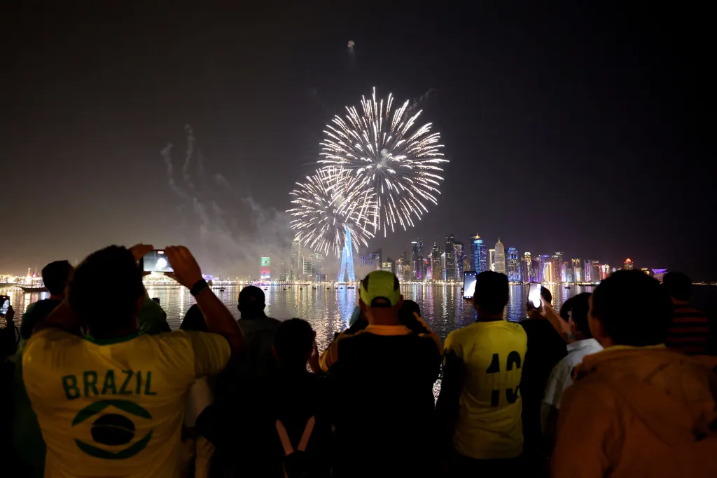 Fanoušci na letošním mistrovství světa ve fotbale v Kataru