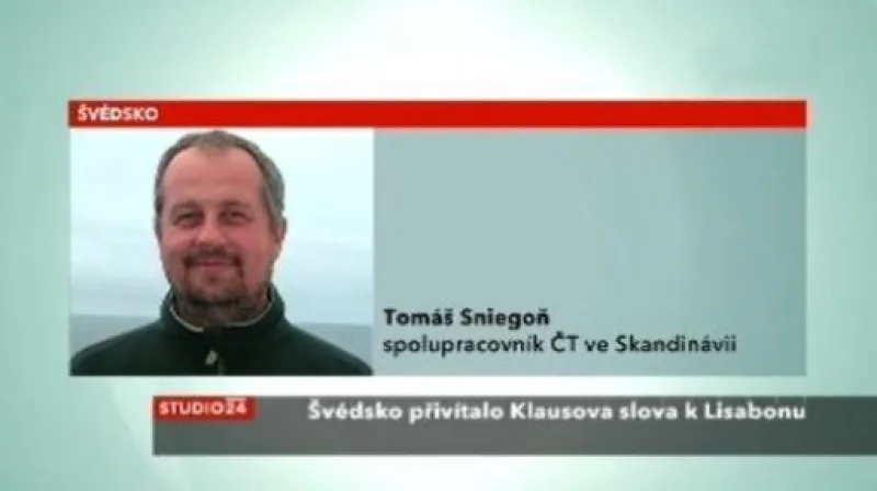 Tomáš Sniegoň ke švédské reakci na Klausův postoj