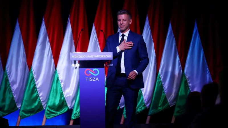 Péter Magyar během volební kampaně