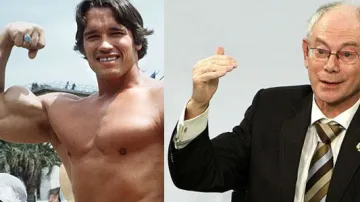 Arnold Schwarzenegger a Herman Van Rompuy