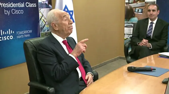Šimon Peres při rekordní přednášce