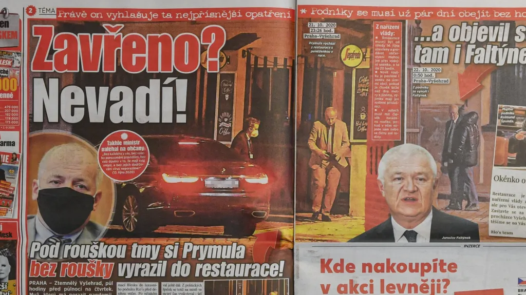 Vydání Blesku, kvůli kterému ve vládě skončil Roman Prymula
