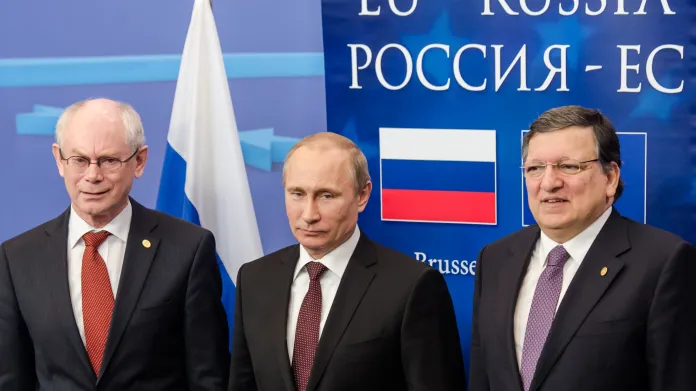 Herman Van Rompuy, Vladimir Putin a José Manuel Barroso