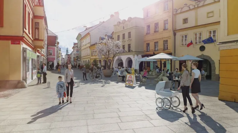 Vizualizace českobudějovické Krajinské ulice