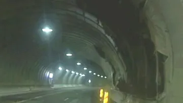 Místo neštěstí v norském tunelu