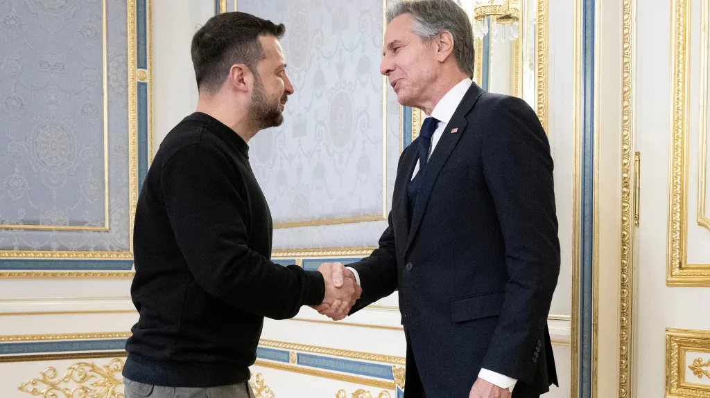 Ministr zahraničí USA Antony Blinken navštívil Ukrajinu