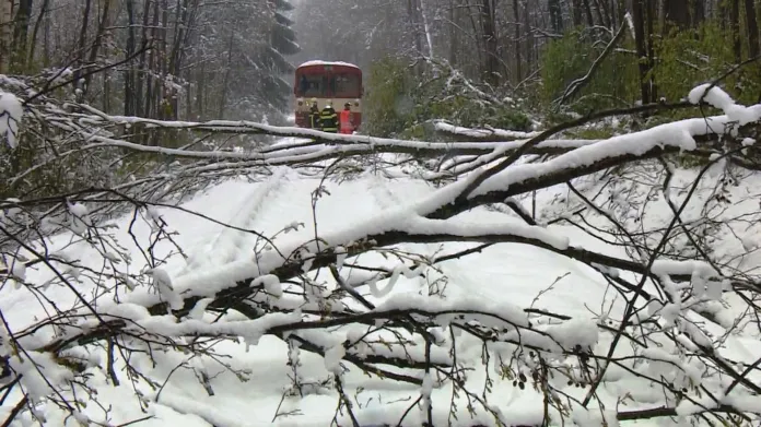Spadané stromy zastavily provoz na několika železničních tratích