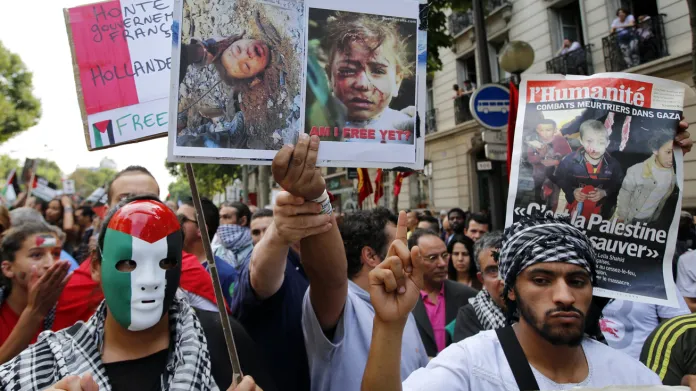 Protiizraelská demonstrace v Paříži