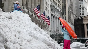 Následky sněhové bouře v USA