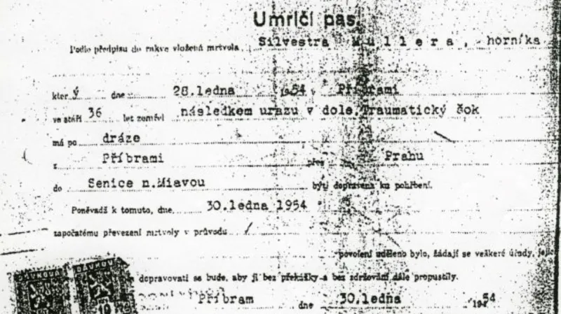 Kopie takzvaného Umrlčího pasu Silvestra Müllera