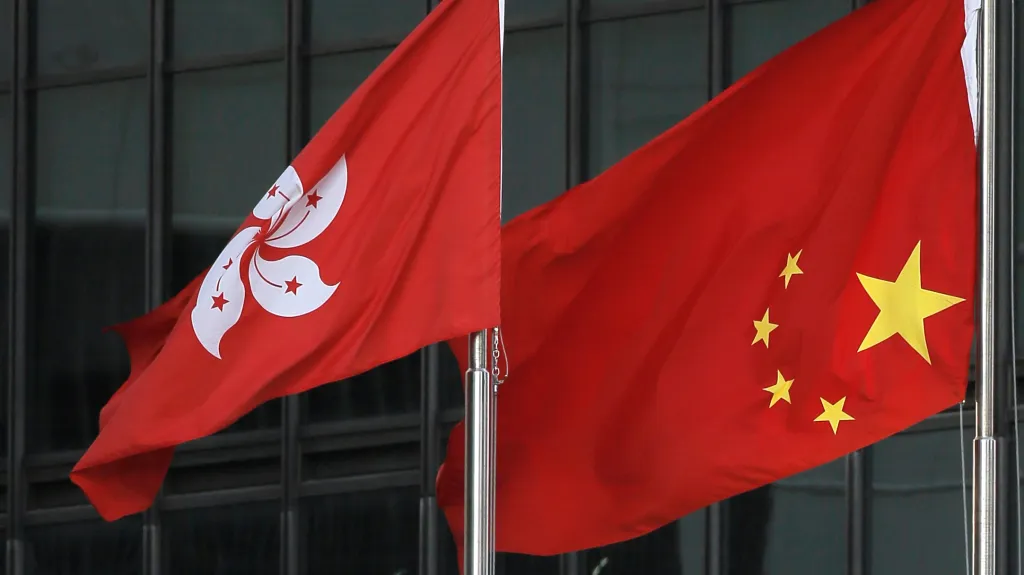 Vlajka Hongkongu a Číny