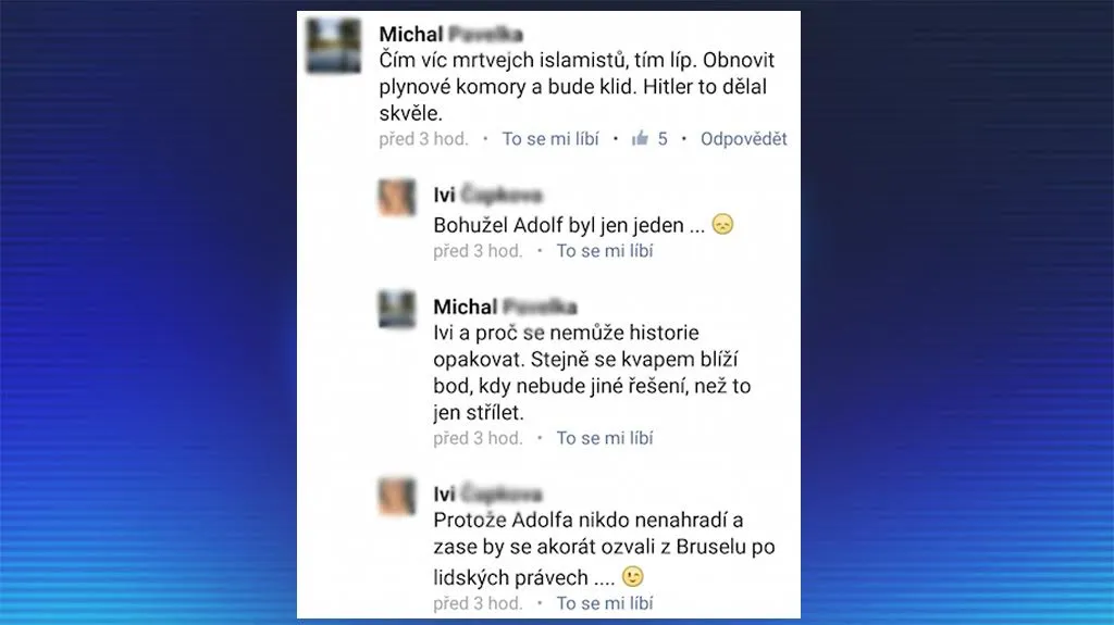 Nenávistné komentáře proti uprchlíkům