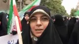 Demonstrace Ahmadínežádových příznivců