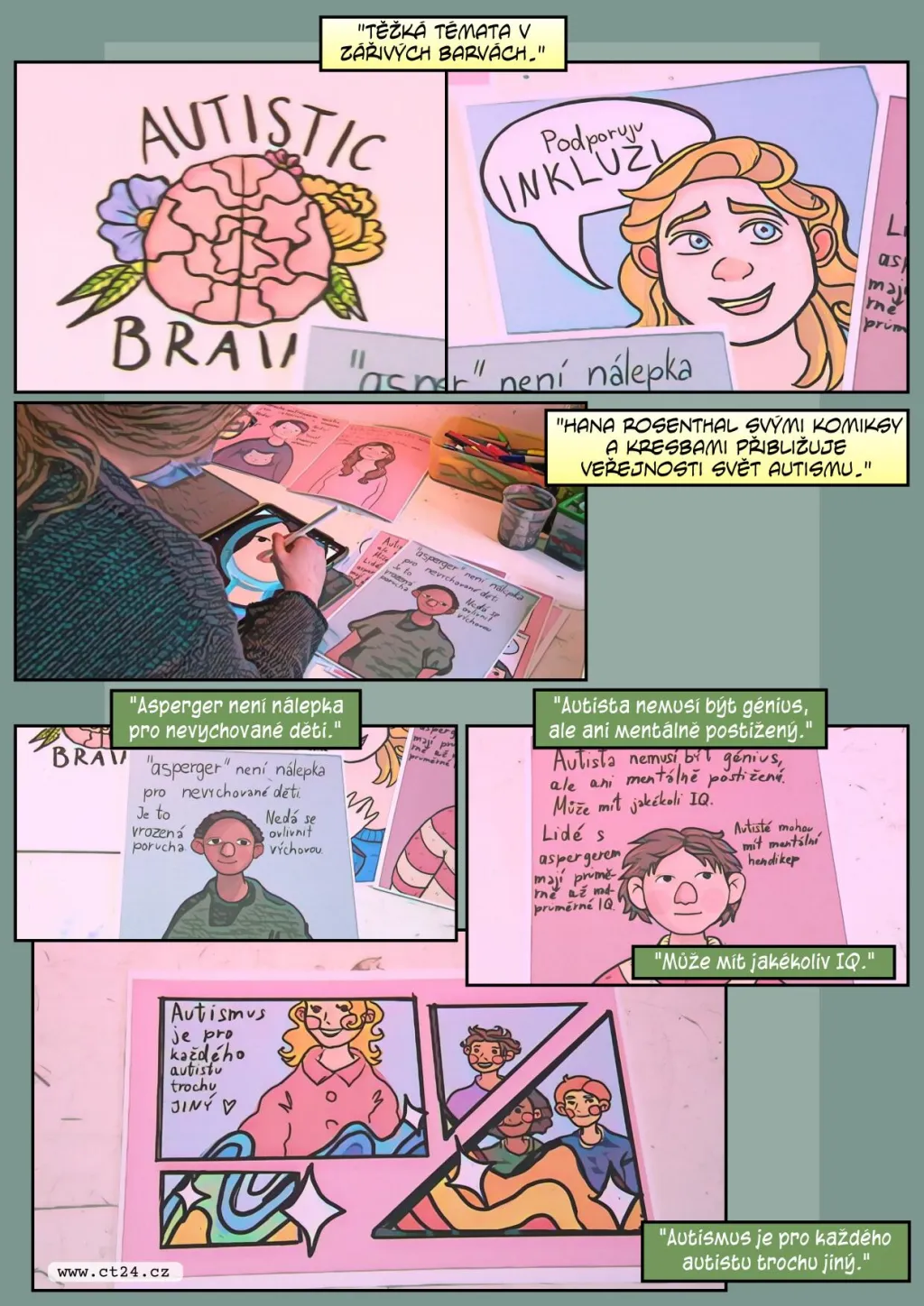 Mladá kreslířka se pomocí komiksu snaží vyvracet předsudky o autismu