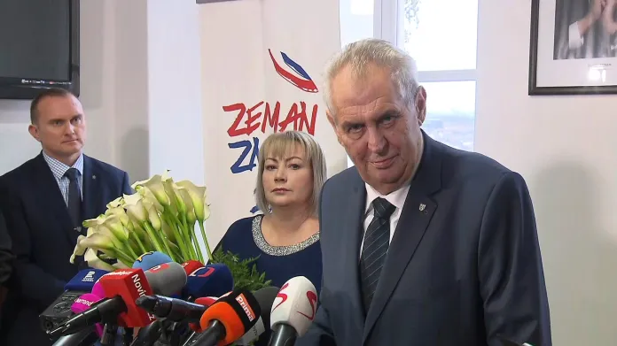 Prezident Miloš Zeman s první dámou Ivanou Zemanovou