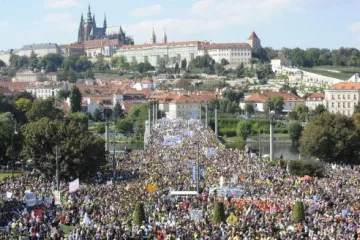 „Teď, když vnitro řídí Radek, budeme mít holý zadek,“ křičelo se na Palachově náměstí