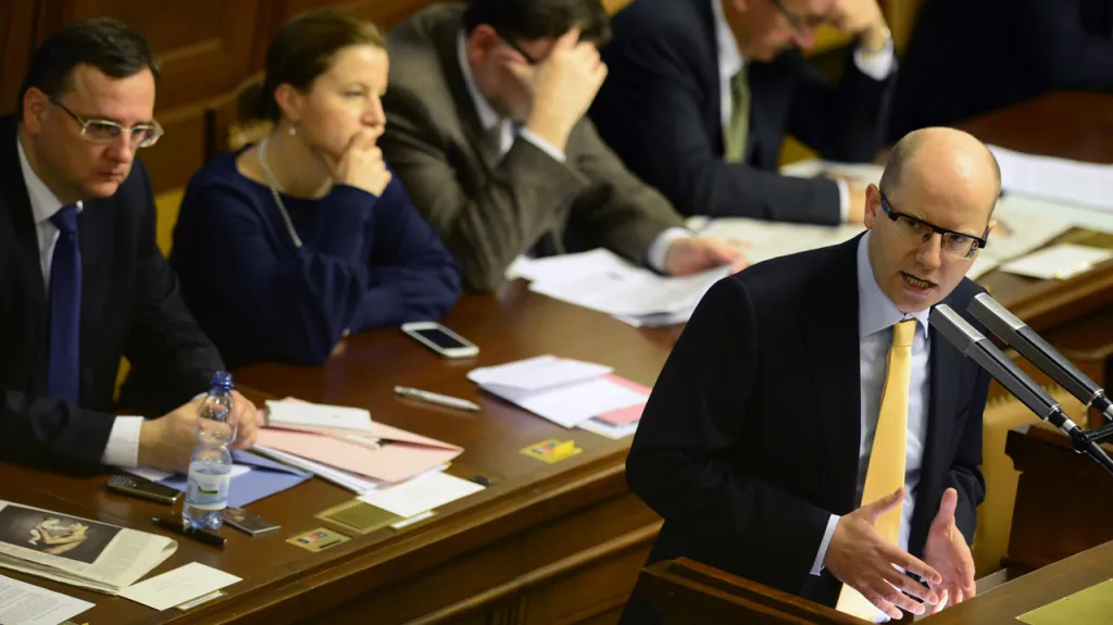 Bohuslav Sobotka ve sněmovně