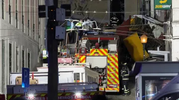 Místo havárie lanovky v Lisabonu