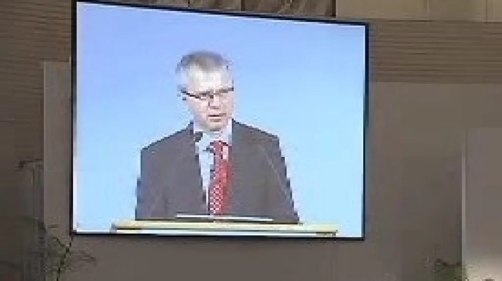 Jaroslav Míl na sněmu Svazu průmyslu a dopravy
