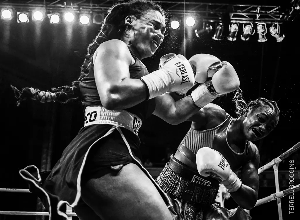 Nominace na vítěznou fotografii v kategorii SPORT (single): Terrell Groggins – Shieldsová vrací úder (22. června 2018)