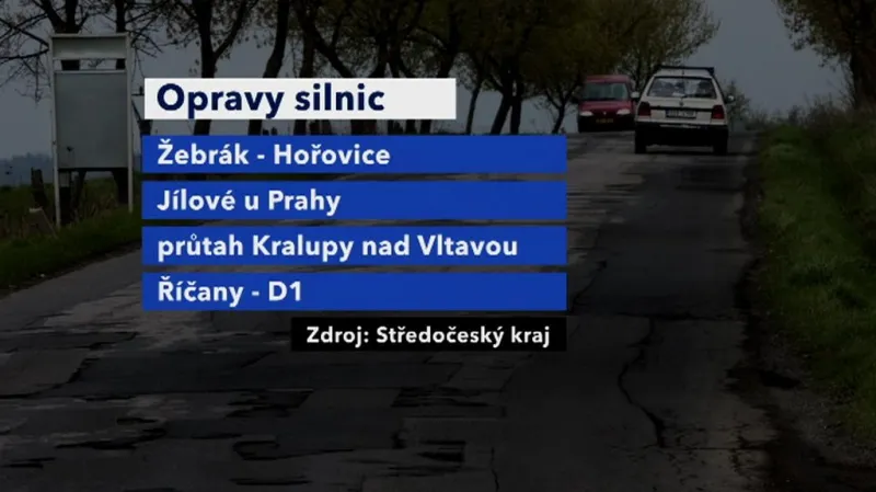 Plánované opravy ve Středočeském kraji
