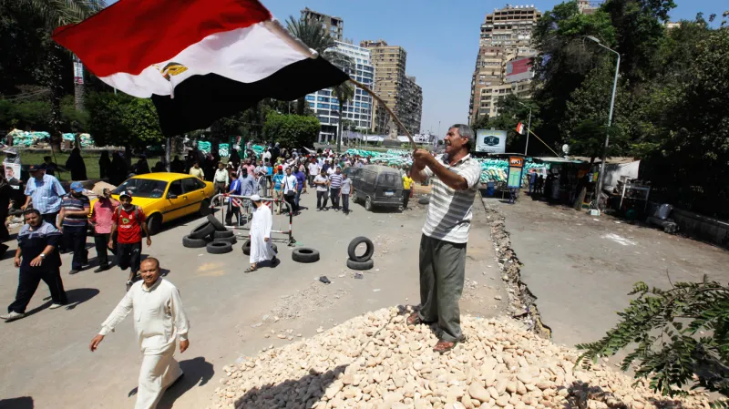 Demonstrace stoupenců Muhammada Mursího