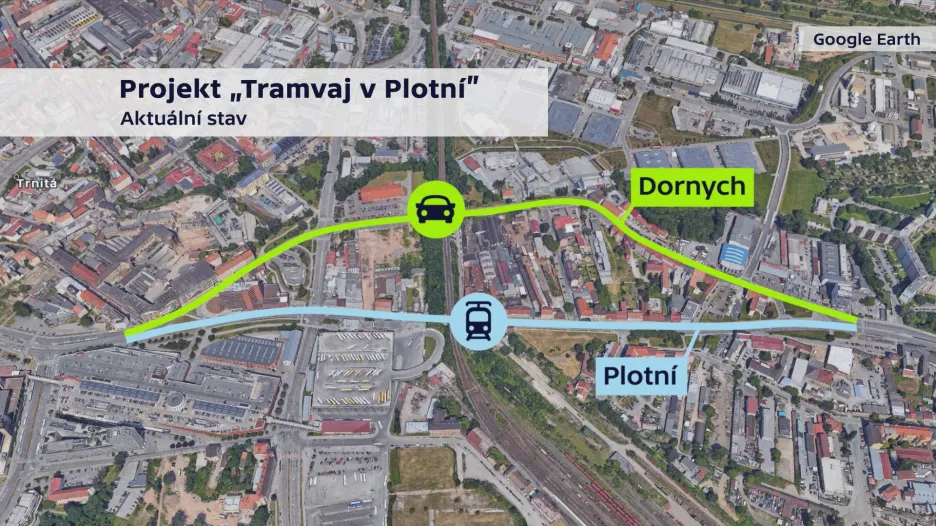 Přeložka tramvajové trati z Dornychu do Plotní