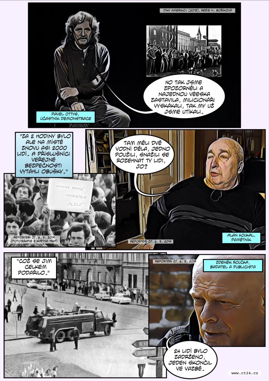 Komiks: Plzeň 1969