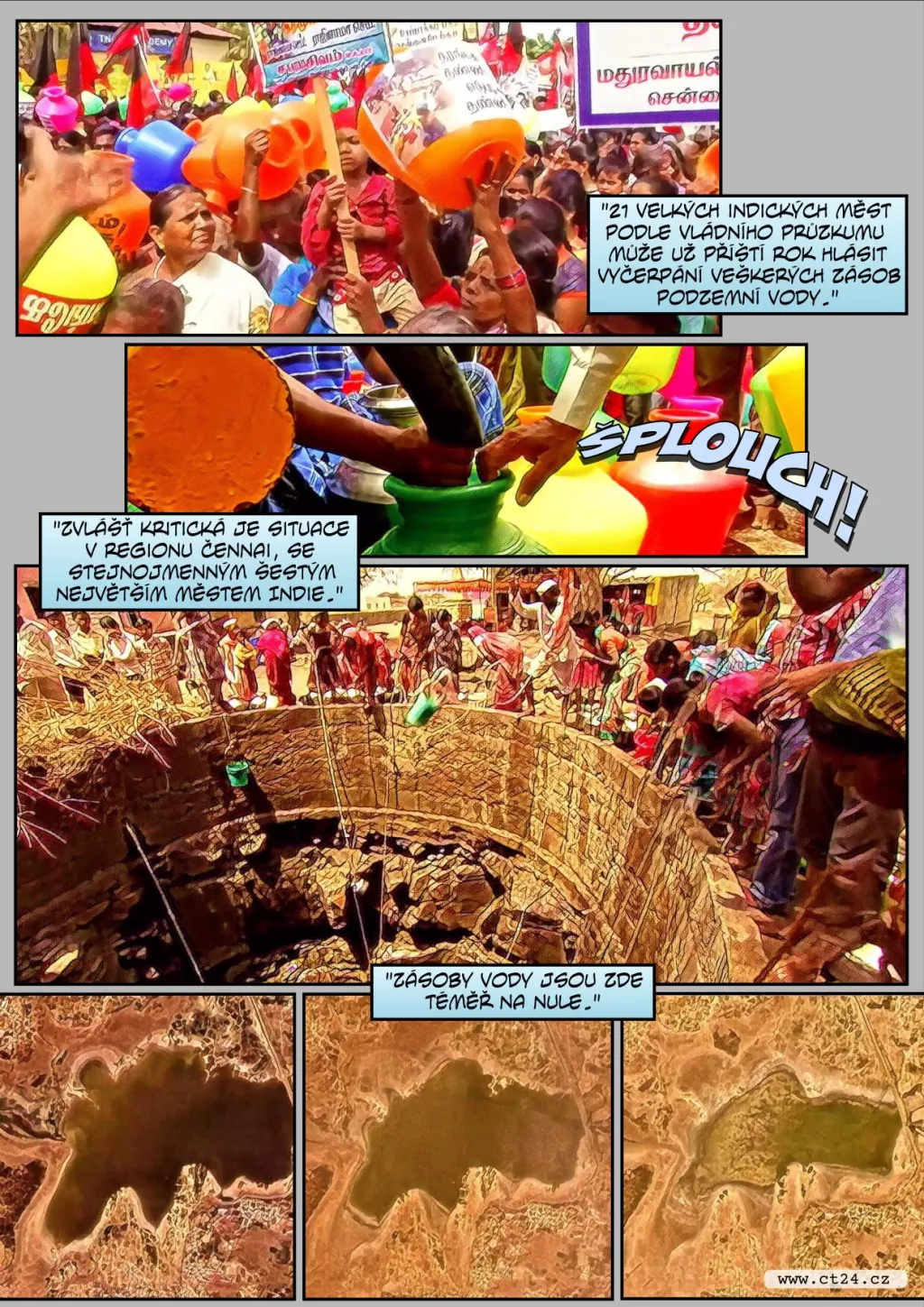 Komiks: Indie čelí nedostatku vody
