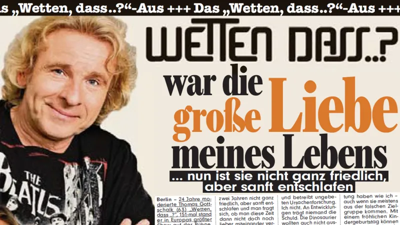 Rozhovor Thomase Gottschalka pro Bild