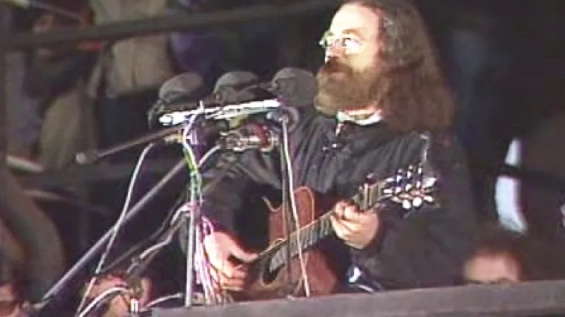 Jaroslav Hutka na Letné v listopadu 1989