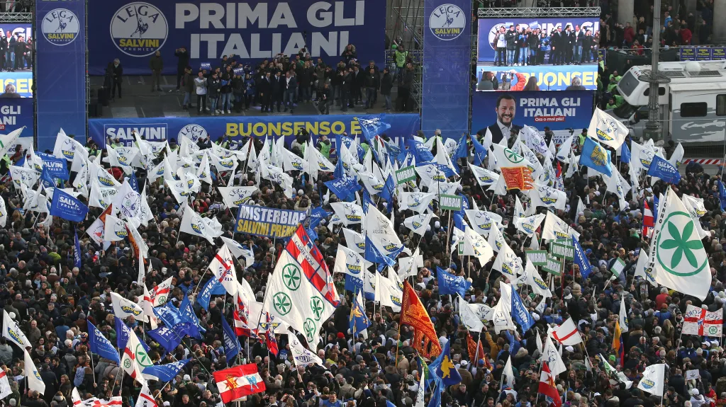 Demonstrace v Miláně