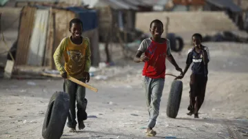 Hrající si děti v Mauritánii